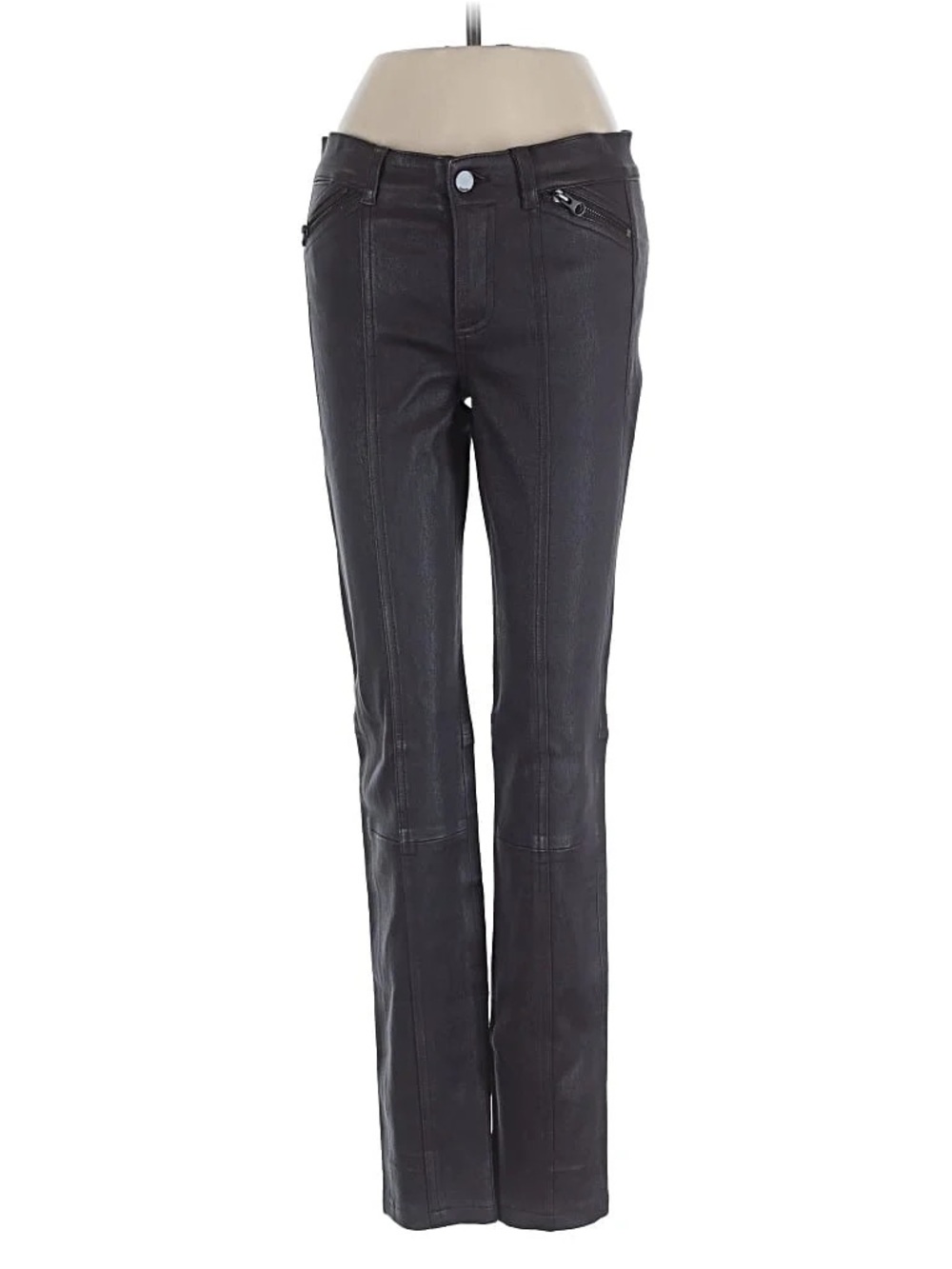Vince Leather Moto straight leg pants size 14